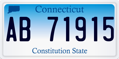 CT license plate AB71915