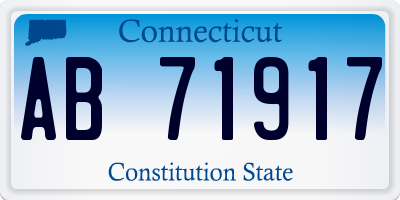 CT license plate AB71917