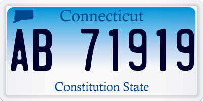 CT license plate AB71919