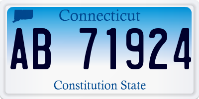 CT license plate AB71924