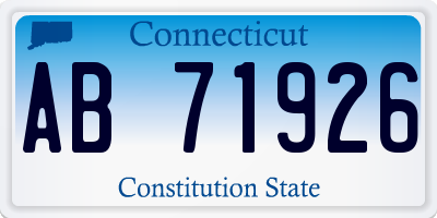 CT license plate AB71926