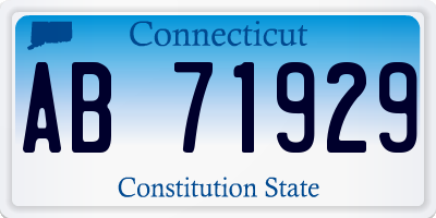 CT license plate AB71929