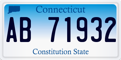 CT license plate AB71932