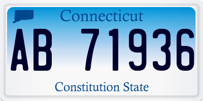 CT license plate AB71936