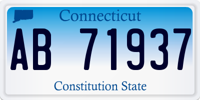 CT license plate AB71937