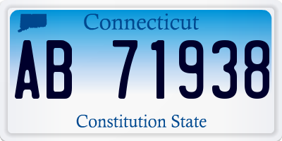 CT license plate AB71938