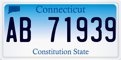 CT license plate AB71939