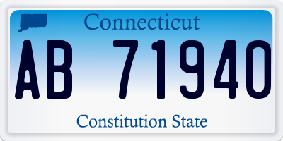 CT license plate AB71940