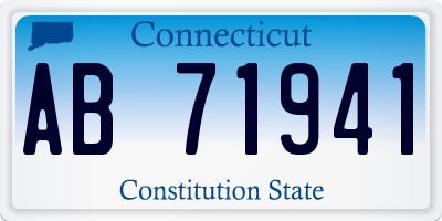 CT license plate AB71941