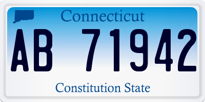 CT license plate AB71942