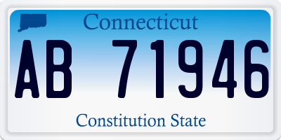 CT license plate AB71946