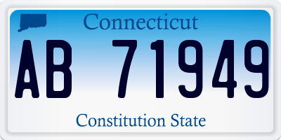 CT license plate AB71949