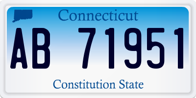 CT license plate AB71951