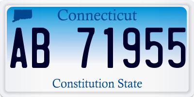 CT license plate AB71955