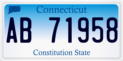 CT license plate AB71958