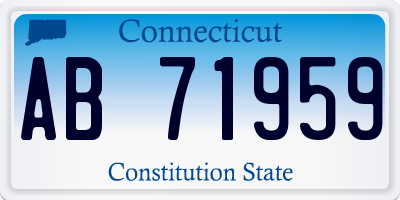 CT license plate AB71959