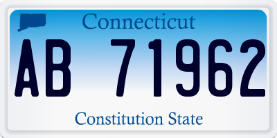 CT license plate AB71962