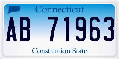 CT license plate AB71963