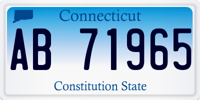 CT license plate AB71965
