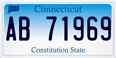 CT license plate AB71969