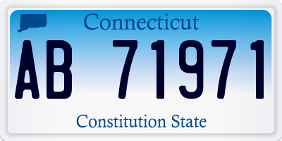 CT license plate AB71971