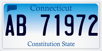 CT license plate AB71972