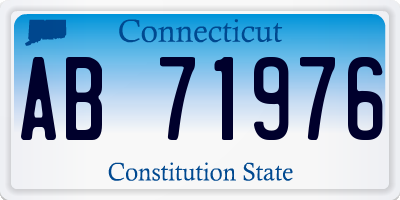 CT license plate AB71976