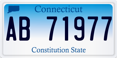 CT license plate AB71977