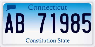 CT license plate AB71985