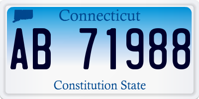 CT license plate AB71988