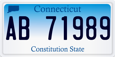 CT license plate AB71989