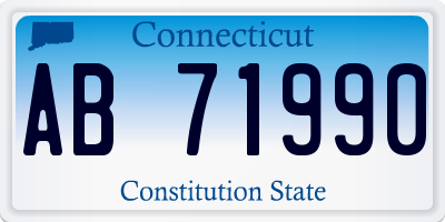 CT license plate AB71990