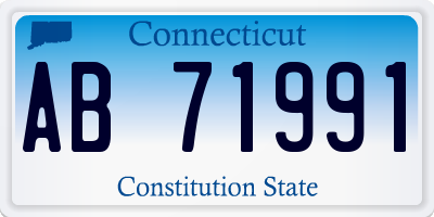 CT license plate AB71991