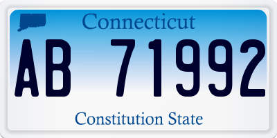 CT license plate AB71992