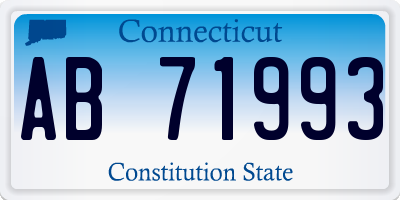 CT license plate AB71993