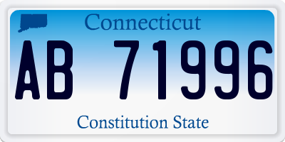 CT license plate AB71996