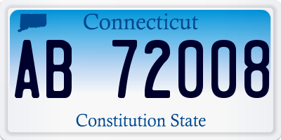 CT license plate AB72008