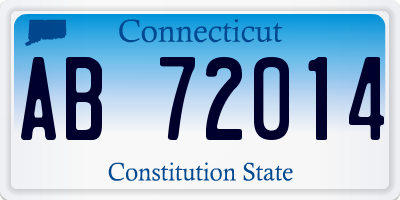 CT license plate AB72014