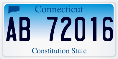 CT license plate AB72016