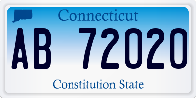 CT license plate AB72020