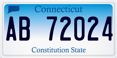 CT license plate AB72024