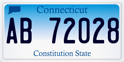 CT license plate AB72028