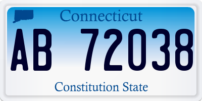 CT license plate AB72038