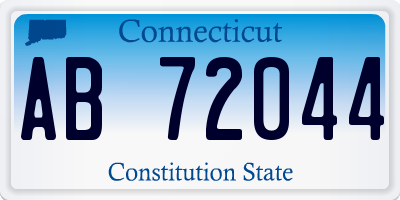 CT license plate AB72044