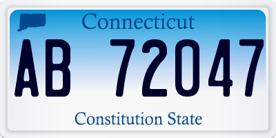 CT license plate AB72047