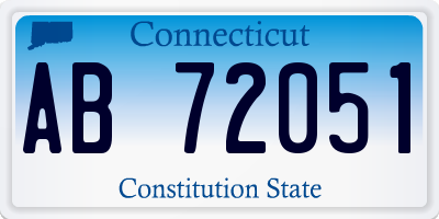 CT license plate AB72051