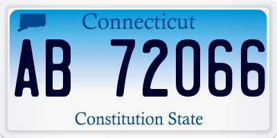 CT license plate AB72066