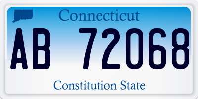 CT license plate AB72068