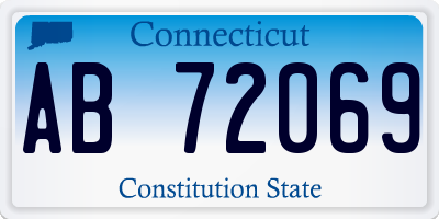 CT license plate AB72069