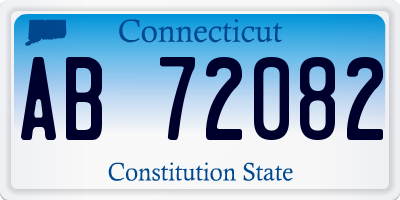 CT license plate AB72082